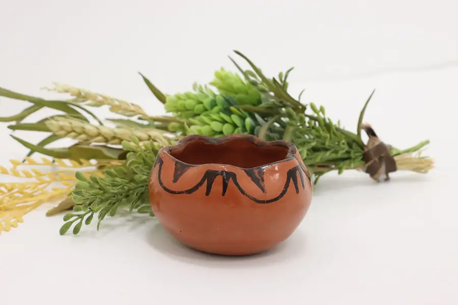 Photo of Native American Vintage Hand Painted Pottery Bowl, Johnson