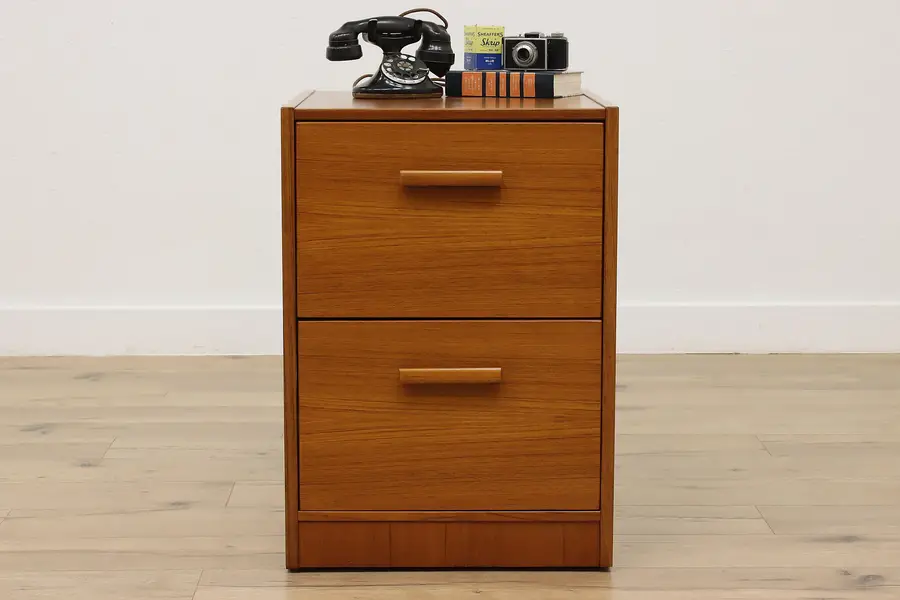 Photo of Midcentury Modern Vintage Teak Office File Cabinet, Vifa