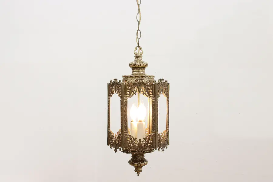 Photo of Gothic Design Vintage Brass Finish Chandelier