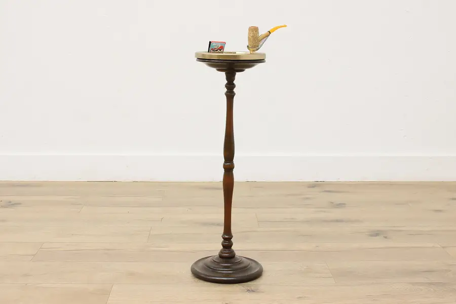 Photo of Traditional Antique Mahogany Chairside Smoking Stand