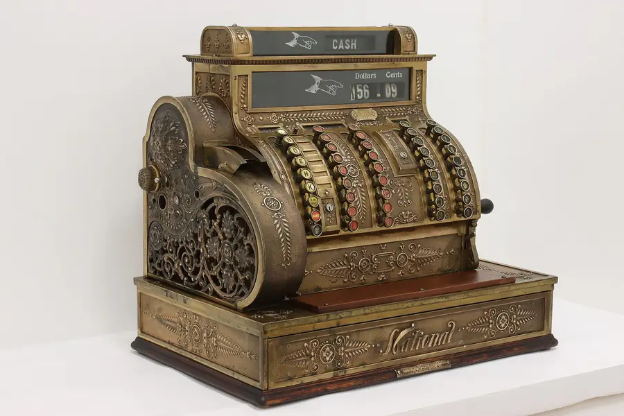 Photo of National Antique Victorian Bronze Store Cash Register
