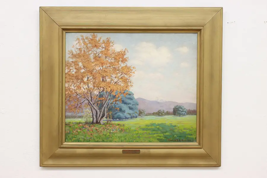 Photo of California Landscape Antique Original Painting Butler 41.5"