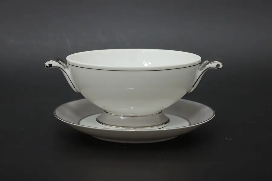Photo of Midcentury Modern Vintage Serving Sauce Bowl & Saucer, Sango