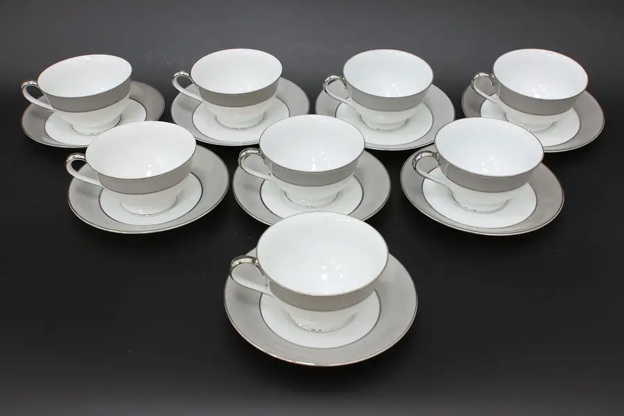 Photo of Midcentury Modern Vintage Set of 8 Tea Cups & Saucers Sango
