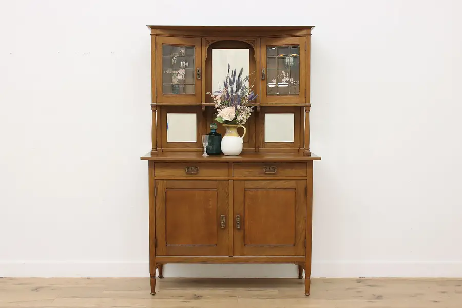 Photo of Arts & Crafts Oak Antique Danish Sideboard or Bar Haverkamp