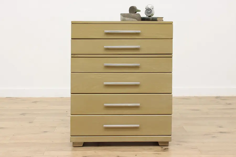 Photo of Midcentury Modern Vintage Oak Tall Chest Leowy for Mengel