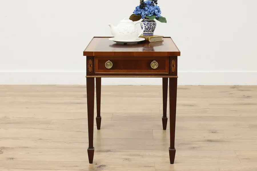 Photo of Traditional Vintage Mahogany Nightstand or End Table, Hekman