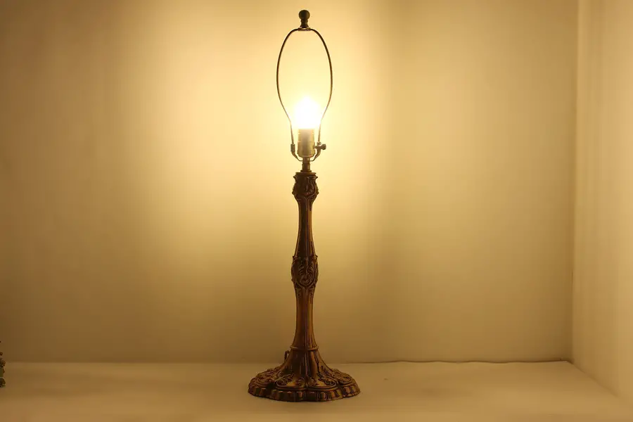 Photo of Victorian Design Gold Office Desk or Library Table Lamp