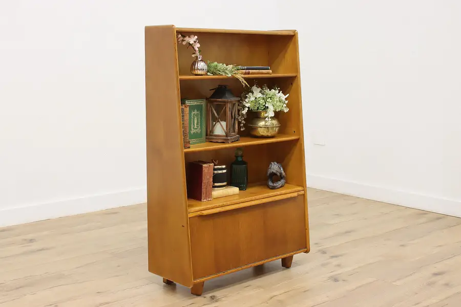 Photo of Midcentury Modern Vintage Oak Library Office Bookcase Pastoe