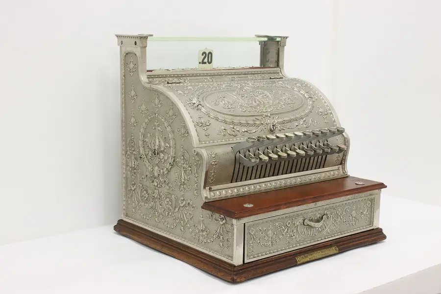 Photo of National Antique Victorian Nickel Candy Store Cash Register