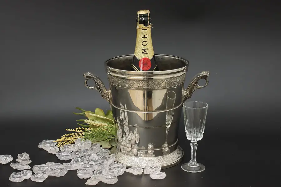 Photo of Victorian Antique Silverplate Champagne or Wine Bucket Derby