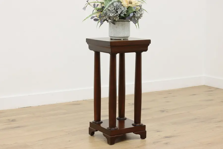 Photo of Mahogany Antique Plant Stand Sculpture Pedestal Orinoco