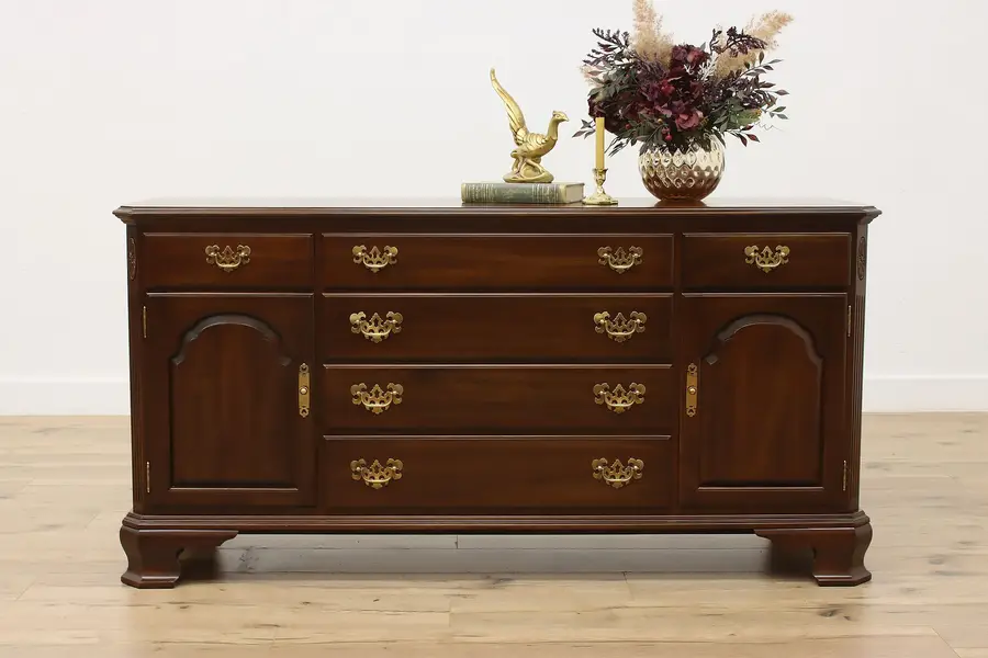 Photo of Georgian Vintage Cherry Chest Dresser Sideboard, Ethan Allen