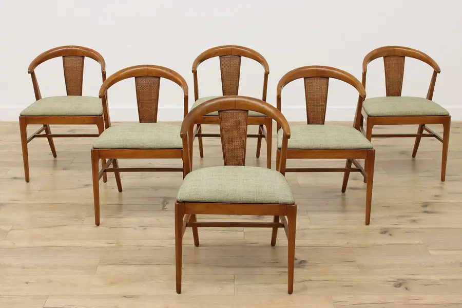 Photo of Set of 6 Midcentury Modern Vintage Teak Dining Game Chairs