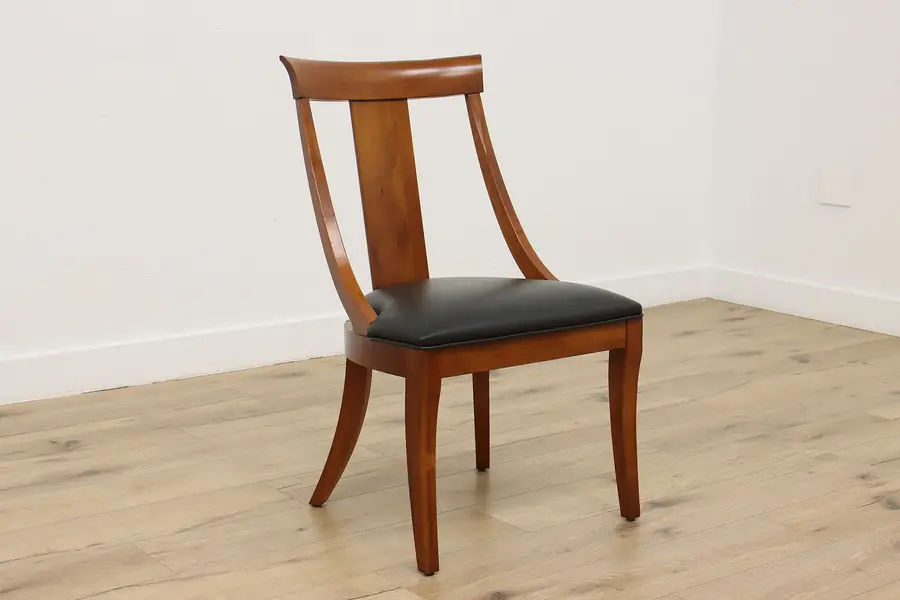 Photo of Cherry & Leather Vintage Office Desk Chair Ethan Allen