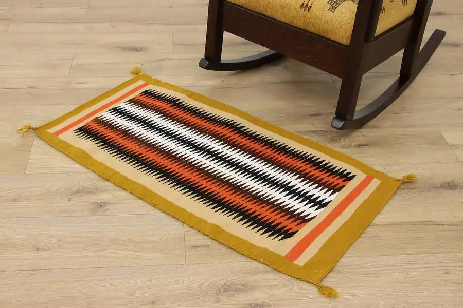 Photo of Native American Vintage Handwoven Wool Rug