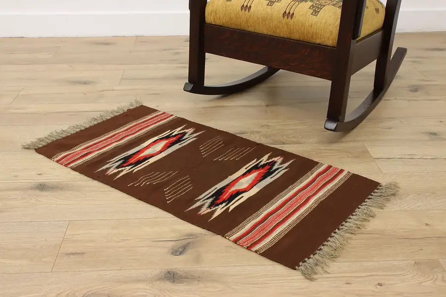 Photo of Chimayo Design Southwest Vintage Hand Woven Wool Rug