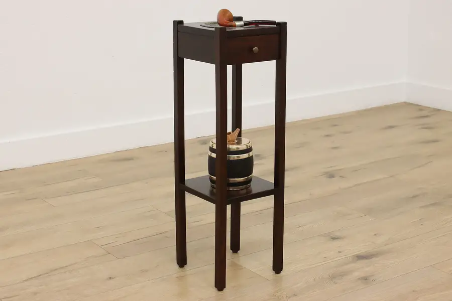 Photo of Arts & Crafts Antique Mission Oak Smoking Stand, Lakeside