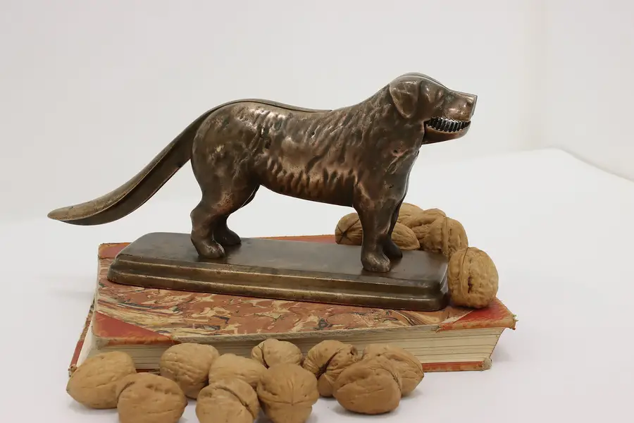 Photo of Farmhouse Antique Copper Finish Bronze Dog Nutcracker