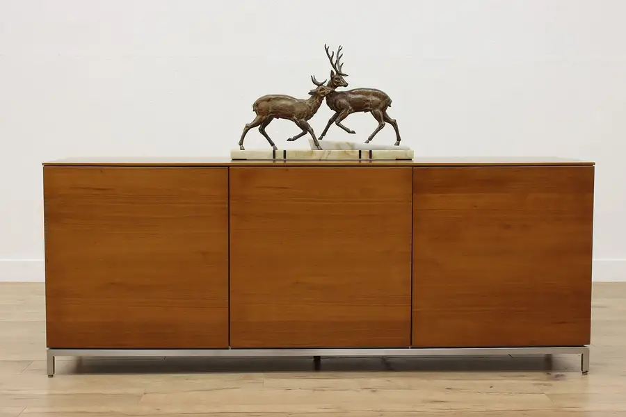 Photo of Midcentury Modern Vintage Walnut Credenza TV Console Natuzzi