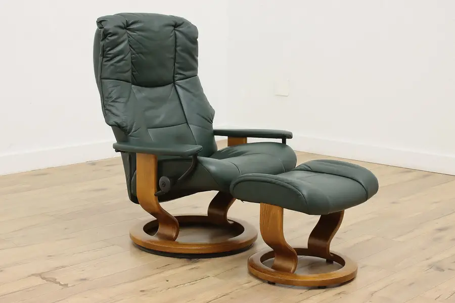 Photo of Stressless Midcentury Modern Vintage Leather Chair, Ekornes