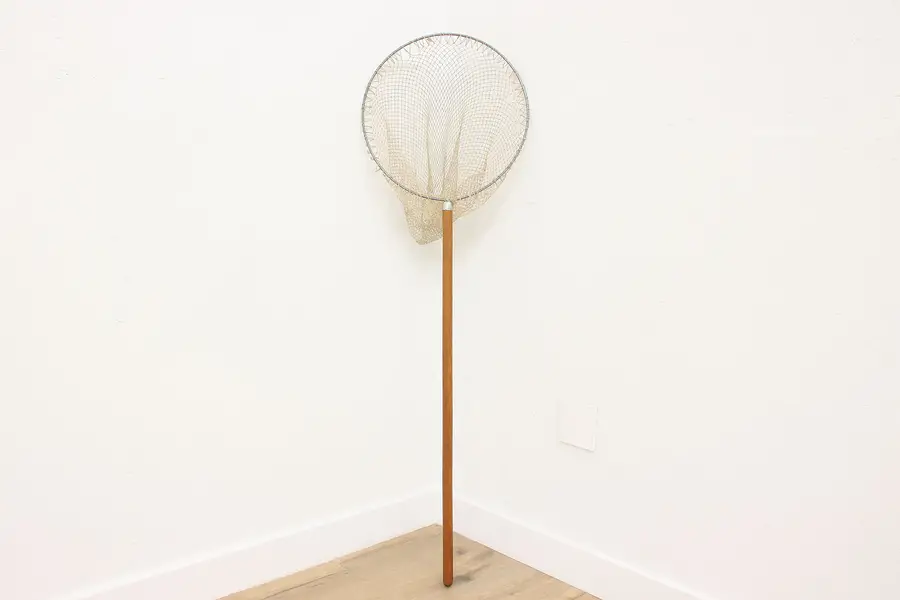 Photo of Farmhouse Vintage Pine & Iron Fishing Net
