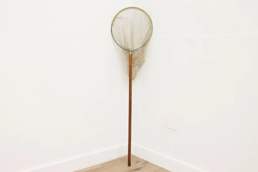 Photo of Farmhouse Vintage Pine & Iron Fishing Net