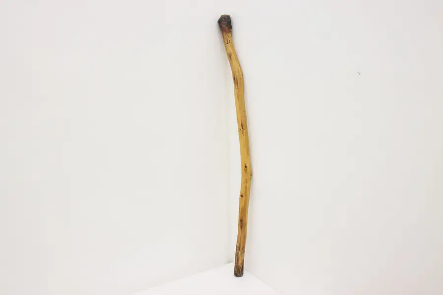 Photo of Farmhouse Vintage Hickory Walking Stick or Cane, JC