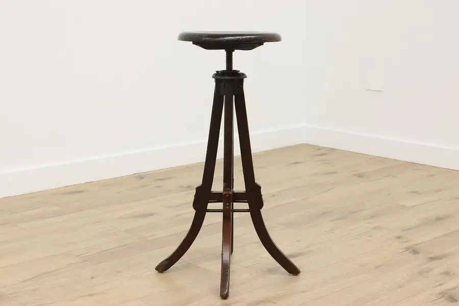 Photo of Industrial Antique Swivel Adjustable Artist Drafting Stool