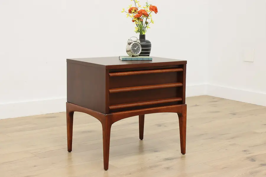 Photo of Midcentury Modern Vintage Walnut Nightstand Side Table Lane