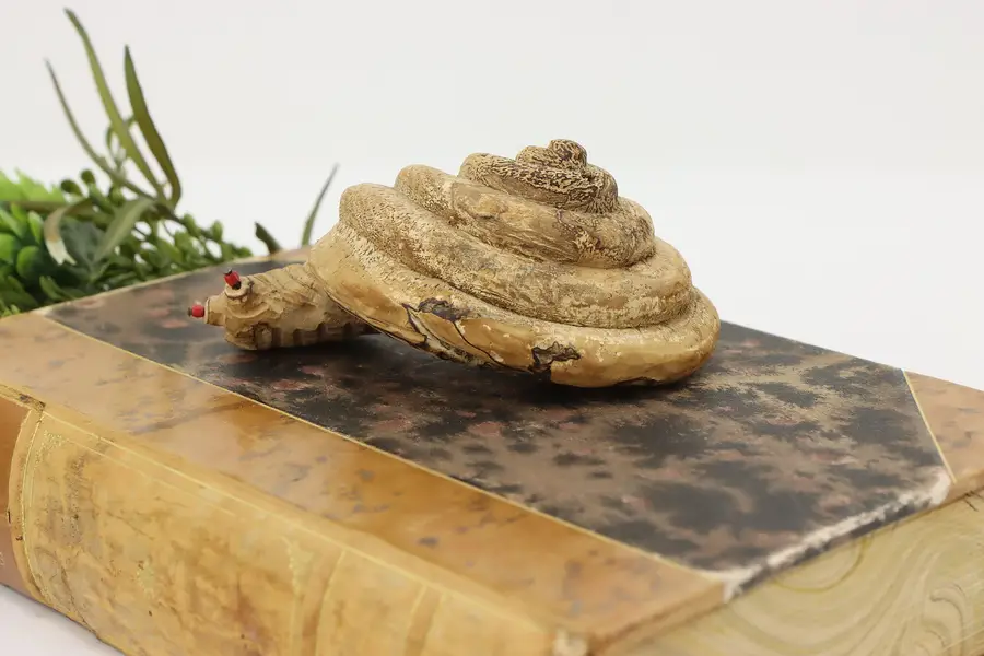 Photo of Folk Art Vintage Carved Cork Snail Sculpture