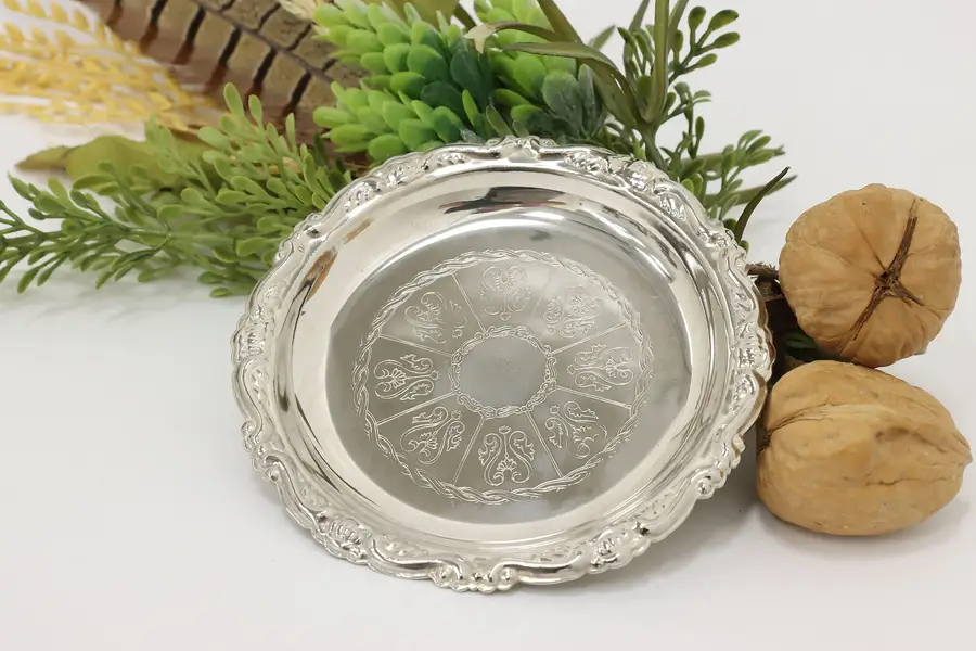 Photo of Italian Vintage Engraved Silverplate Miniature Platter