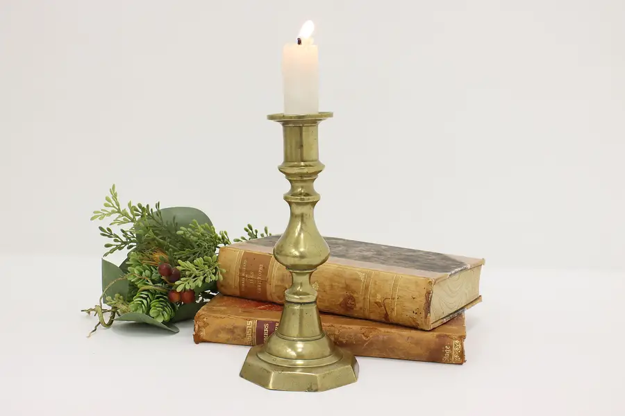 Photo of Victorian Antique Brass Candlestick