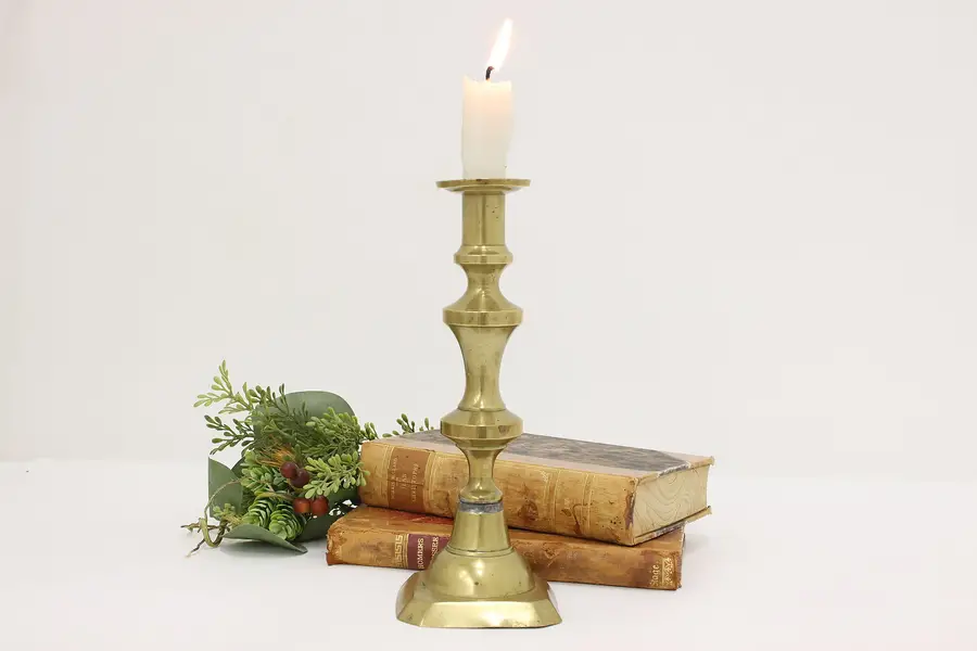 Photo of Victorian Antique 1850s Brass Candlestick