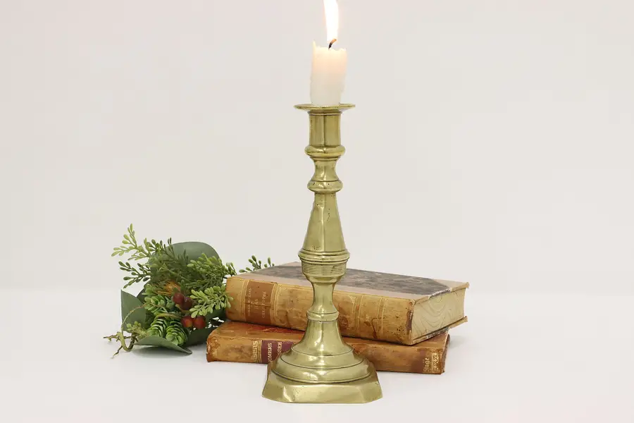 Photo of Victorian Antique Brass Candlestick