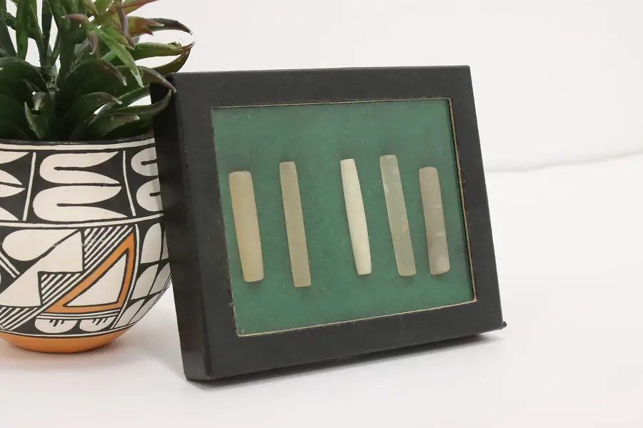 Photo of Collection of Antique Indigenous Stone Artifacts in Case