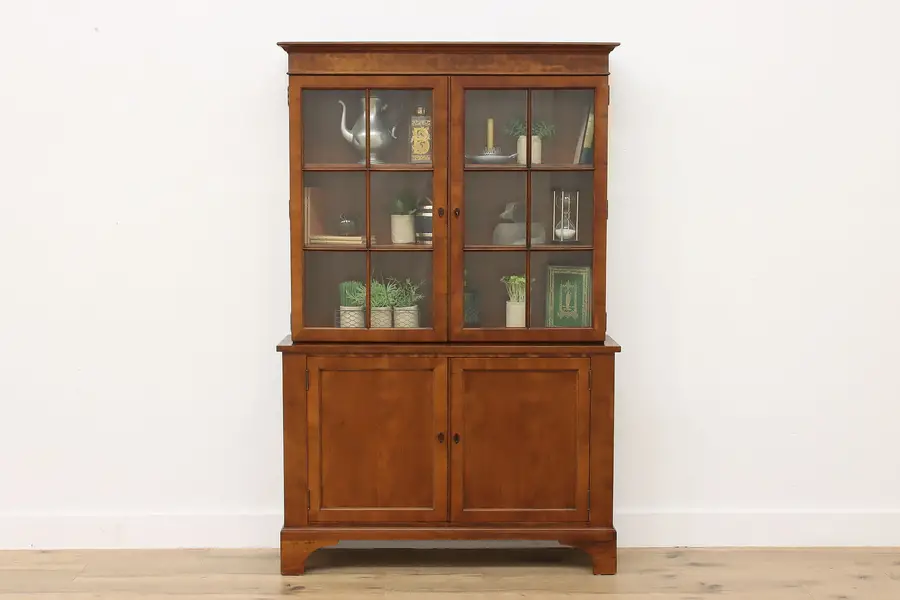 Photo of Traditional Vintage Cherry Bookcase China or Bar Cabinet