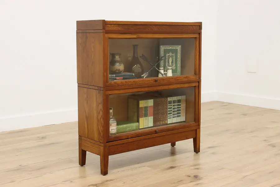 Photo of Arts & Crafts Mission Oak Antique Stacking Bookcase, Macey