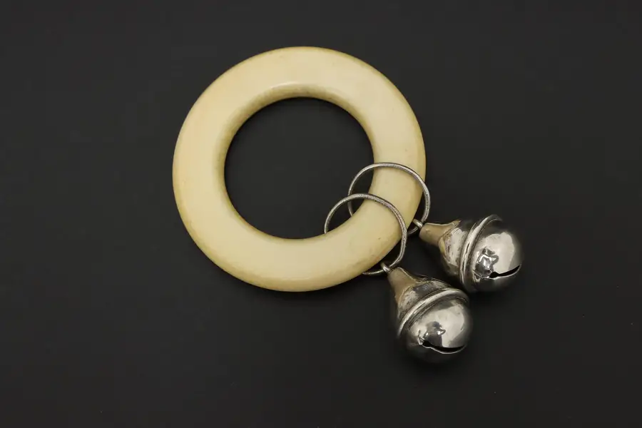 Photo of Traditional Antique Sterling Silver & Bakelite Baby Rattle