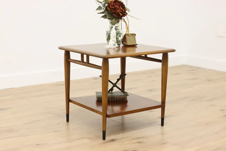 Photo of Midcentury Modern Vintage Walnut & Elm Side End Table Lane
