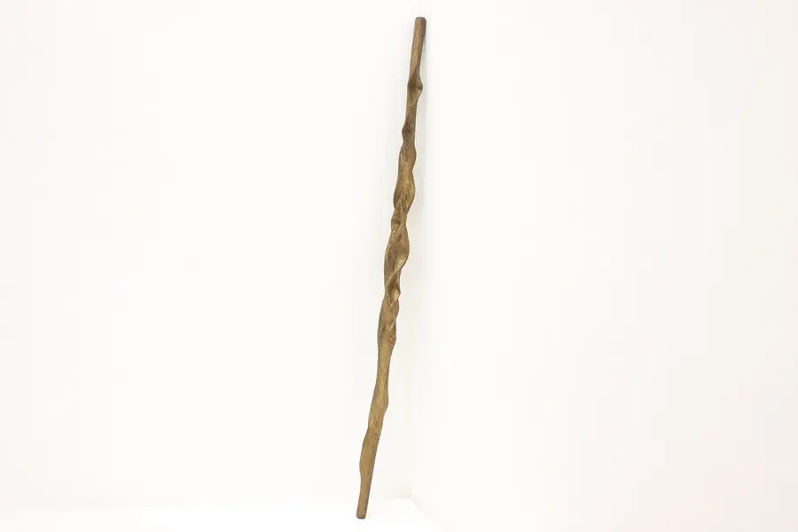 Photo of Farmhouse Vintage Gilt Diamond Willow Walking Stick or Cane