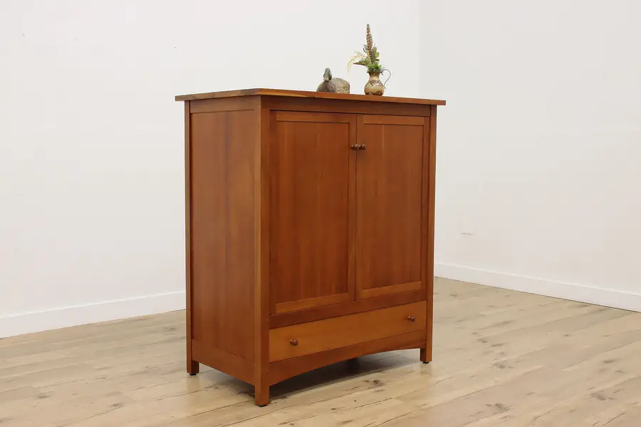 Photo of Craftsman Vintage Cherry Armoire, Closet or Hall Cabinet