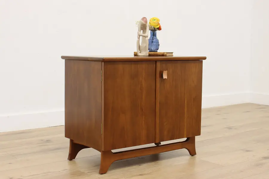 Photo of Midcentury Modern Vintage Walnut Record Cabinet or End Table