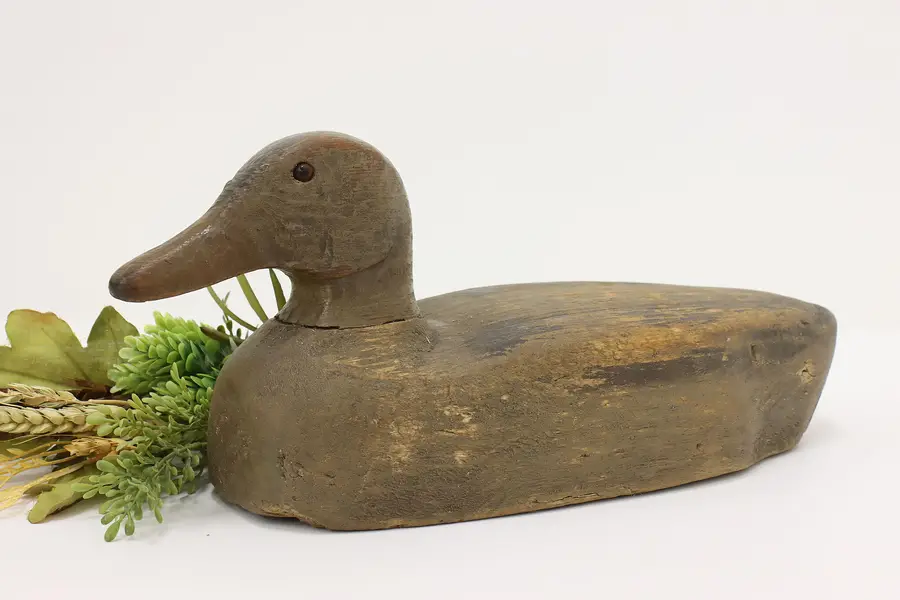Photo of Farmhouse Vintage Carved & Painted Duck Decoy Sculpture