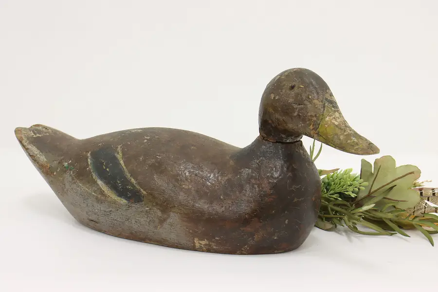 Photo of Farmhouse Vintage Carved & Painted Duck Decoy Sculpture