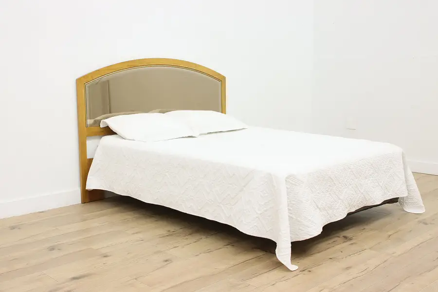 Photo of Midcentury Modern Vintage Chestnut Mirrored Headboard Thomas