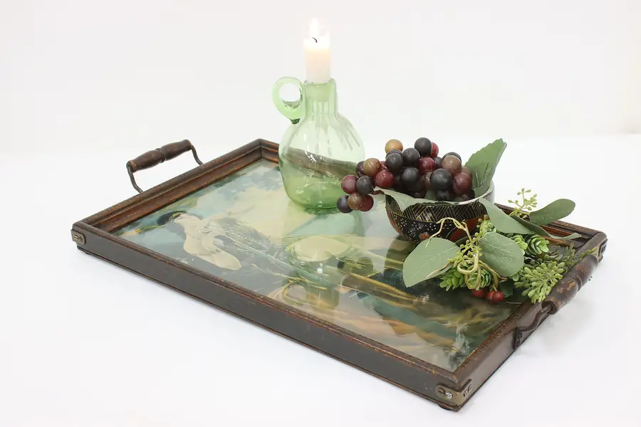 Photo of Vintage Serving Tray with Native American Print