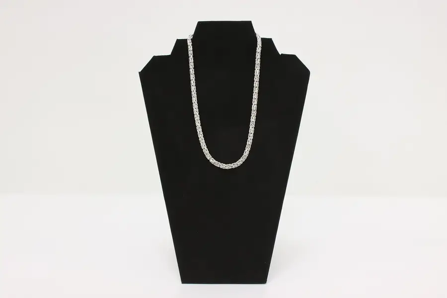 Photo of Sterling Silver Byzantine Chain Necklace - 17"