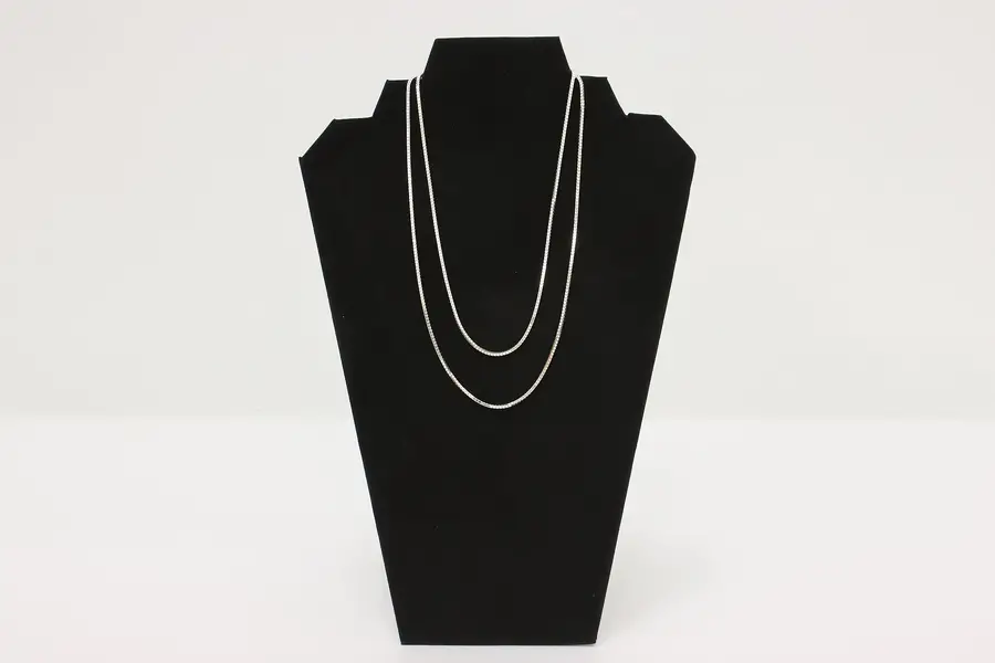 Photo of Sterling Silver Box Chain Necklace - 36"