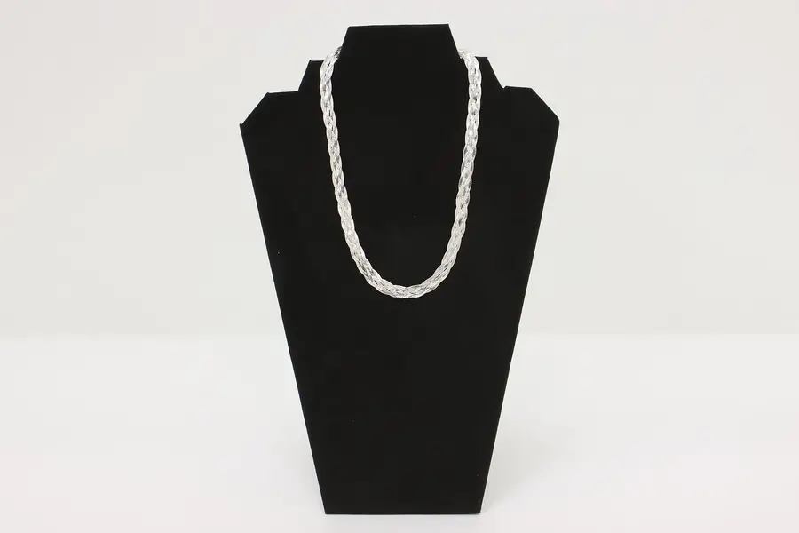 Photo of Sterling Silver Braided Mesh Necklace - 18"